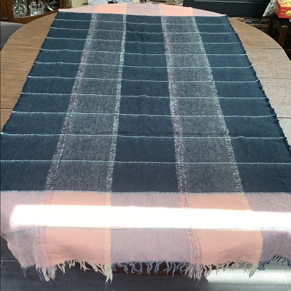 Madewell Navy Blue and Pink Scarf - Picture 5 of 5